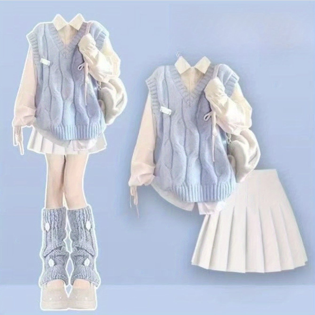2025 spring new Women's clothing dopamine beautiful small skirt miu li miu gas wear jk uniform set three-piece set