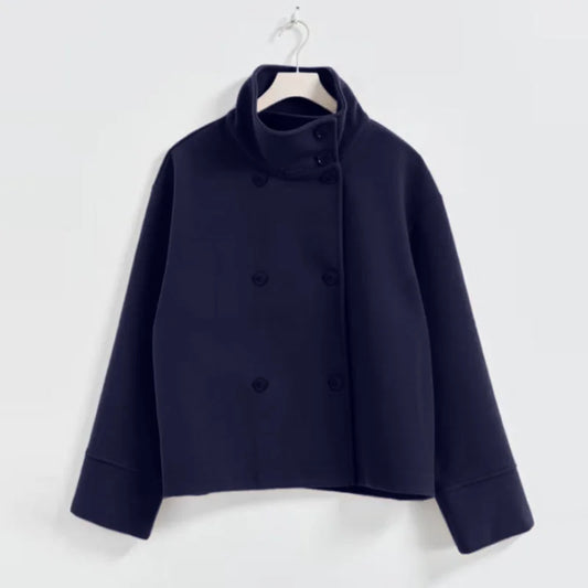 Urban Black Woolen Long Coat Women 2025 Winter Warm Jacket