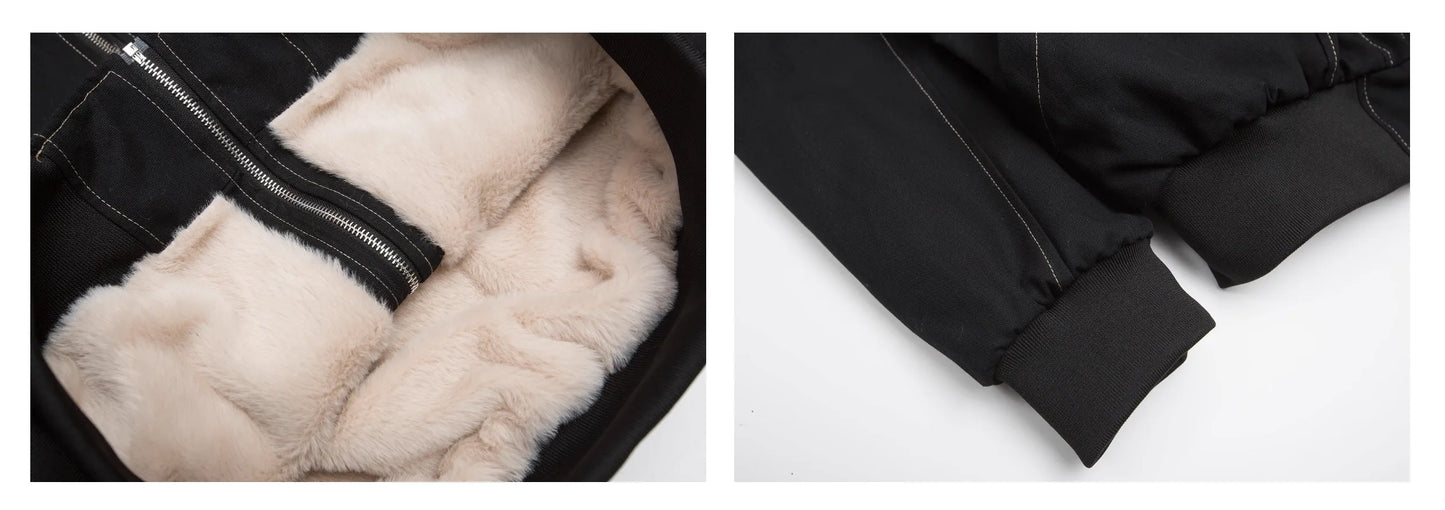 Retro Velvet Padded Jacket – Warm Winter Style