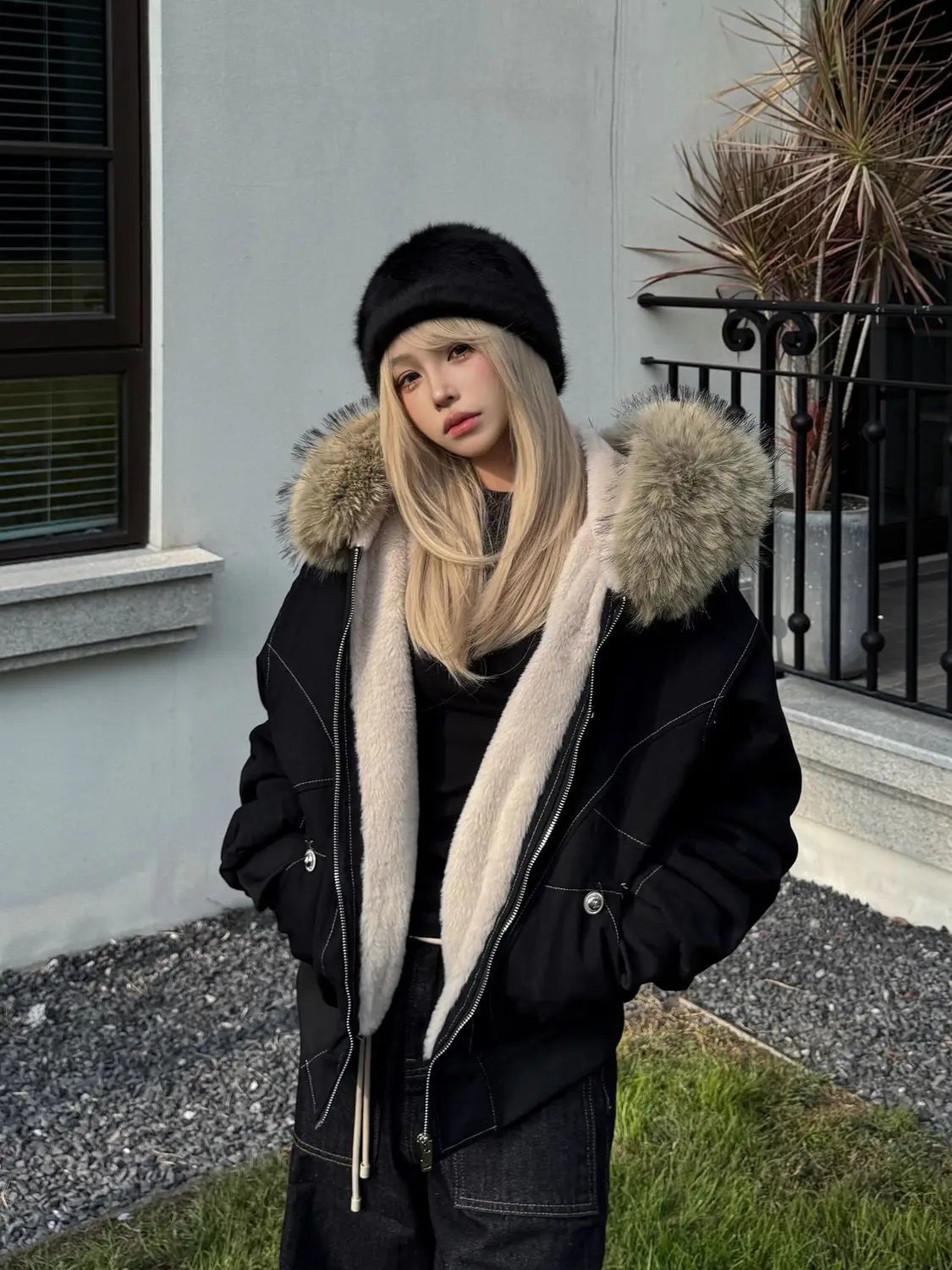 Retro Velvet Padded Jacket – Warm Winter Style