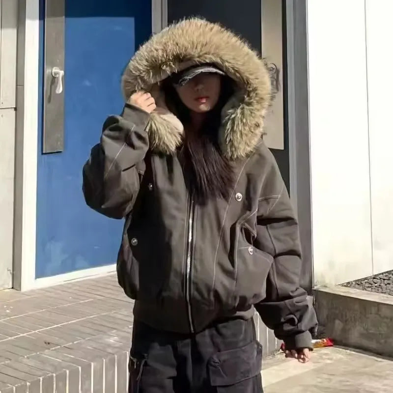 Retro Velvet Padded Jacket – Warm Winter Style