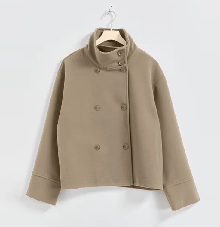 Urban Black Woolen Long Coat Women 2025 Winter Warm Jacket