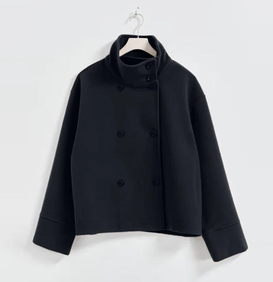 Urban Black Woolen Long Coat Women 2025 Winter Warm Jacket