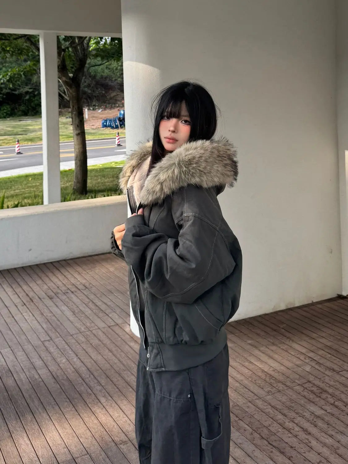 Retro Velvet Padded Jacket – Warm Winter Style