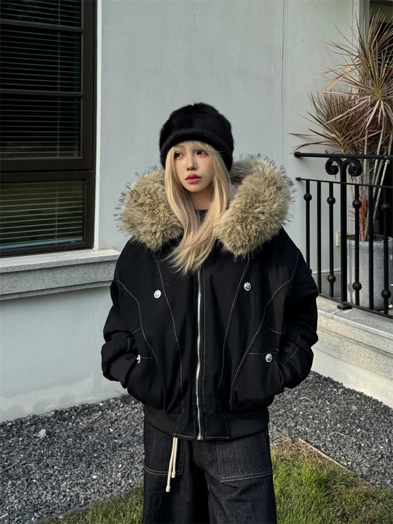 Retro Velvet Padded Jacket – Warm Winter Style