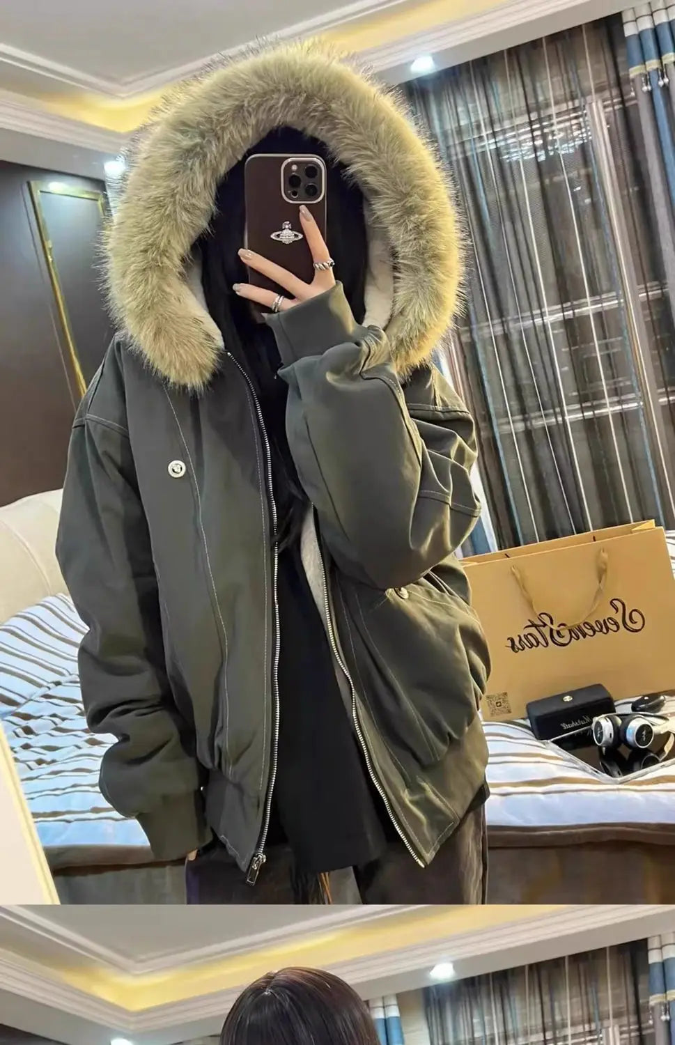 Retro Velvet Padded Jacket – Warm Winter Style