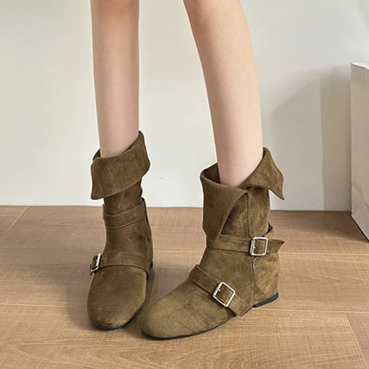 Double Buckle Short Boots – Casual & Office Ready