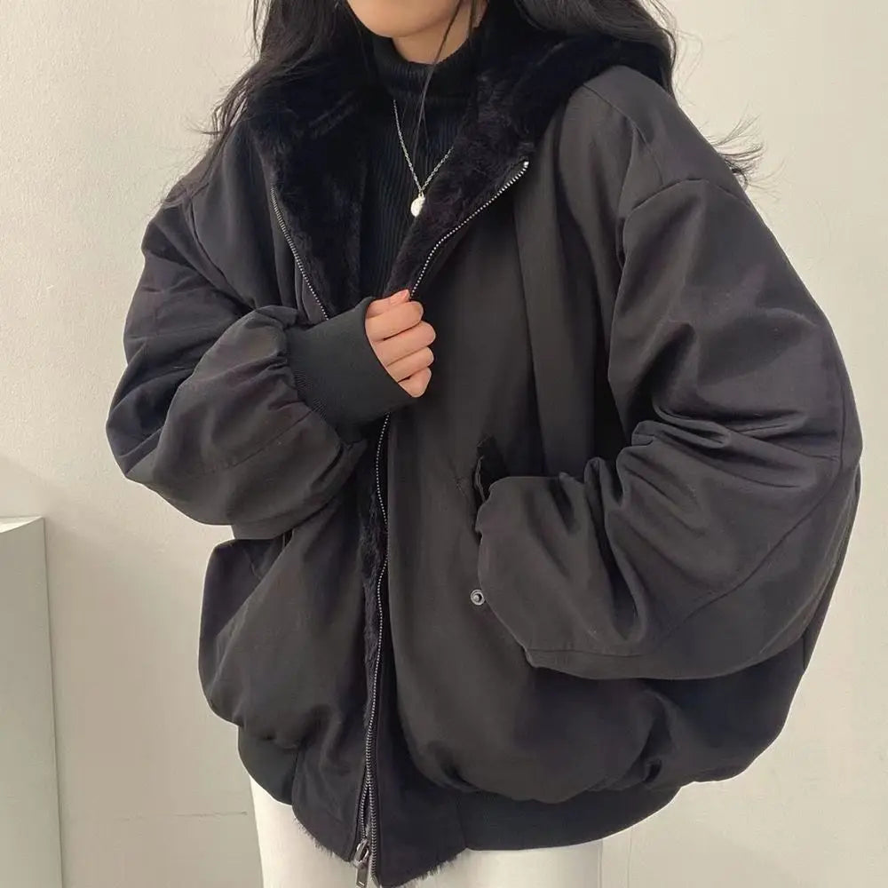 Retro Velvet Padded Jacket – Warm Winter Style