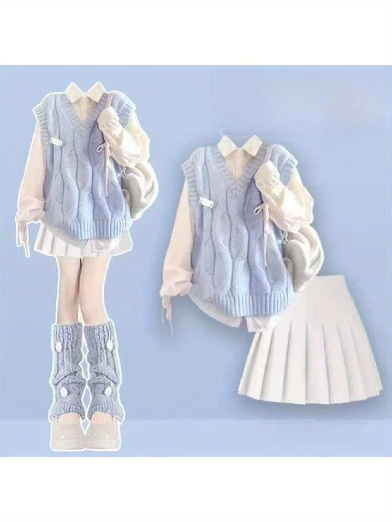2025 spring new Women's clothing dopamine beautiful small skirt miu li miu gas wear jk uniform set three-piece set