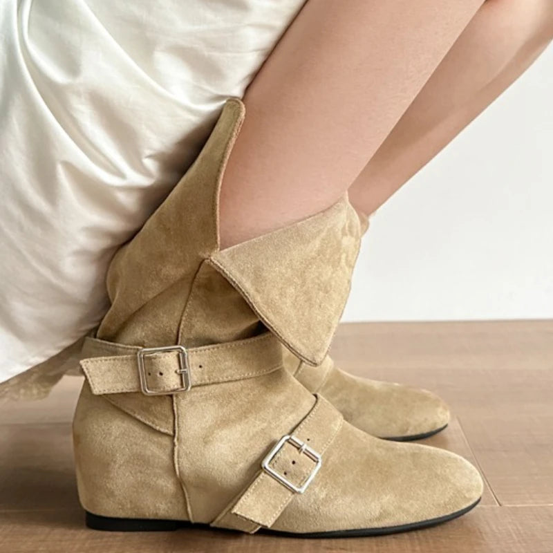 Double Buckle Short Boots – Casual & Office Ready